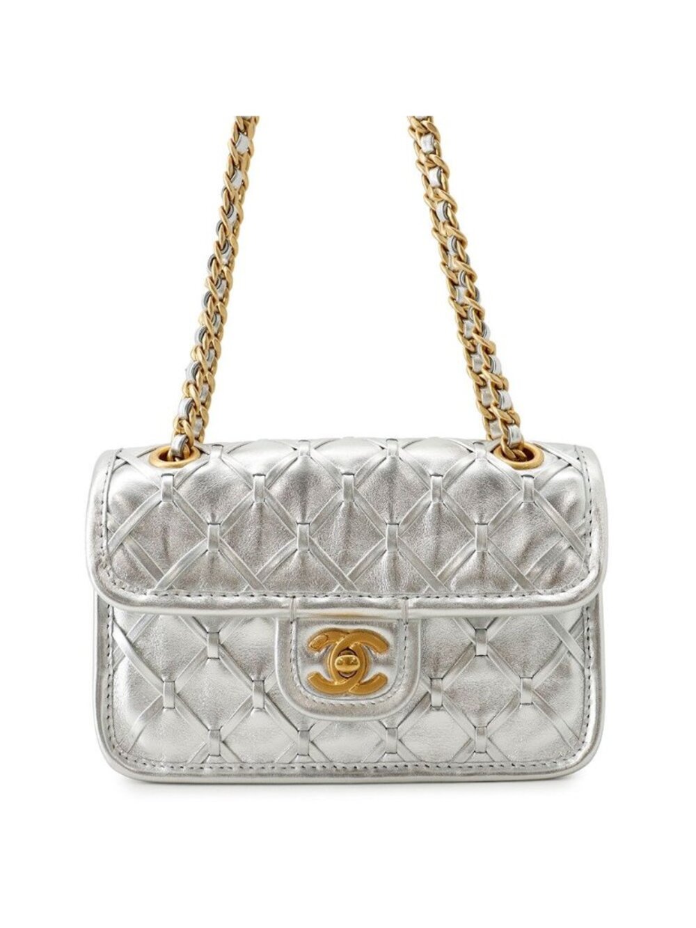 Chanel Chain Shoulder Bag Mini Flap CC Logo Calfskin